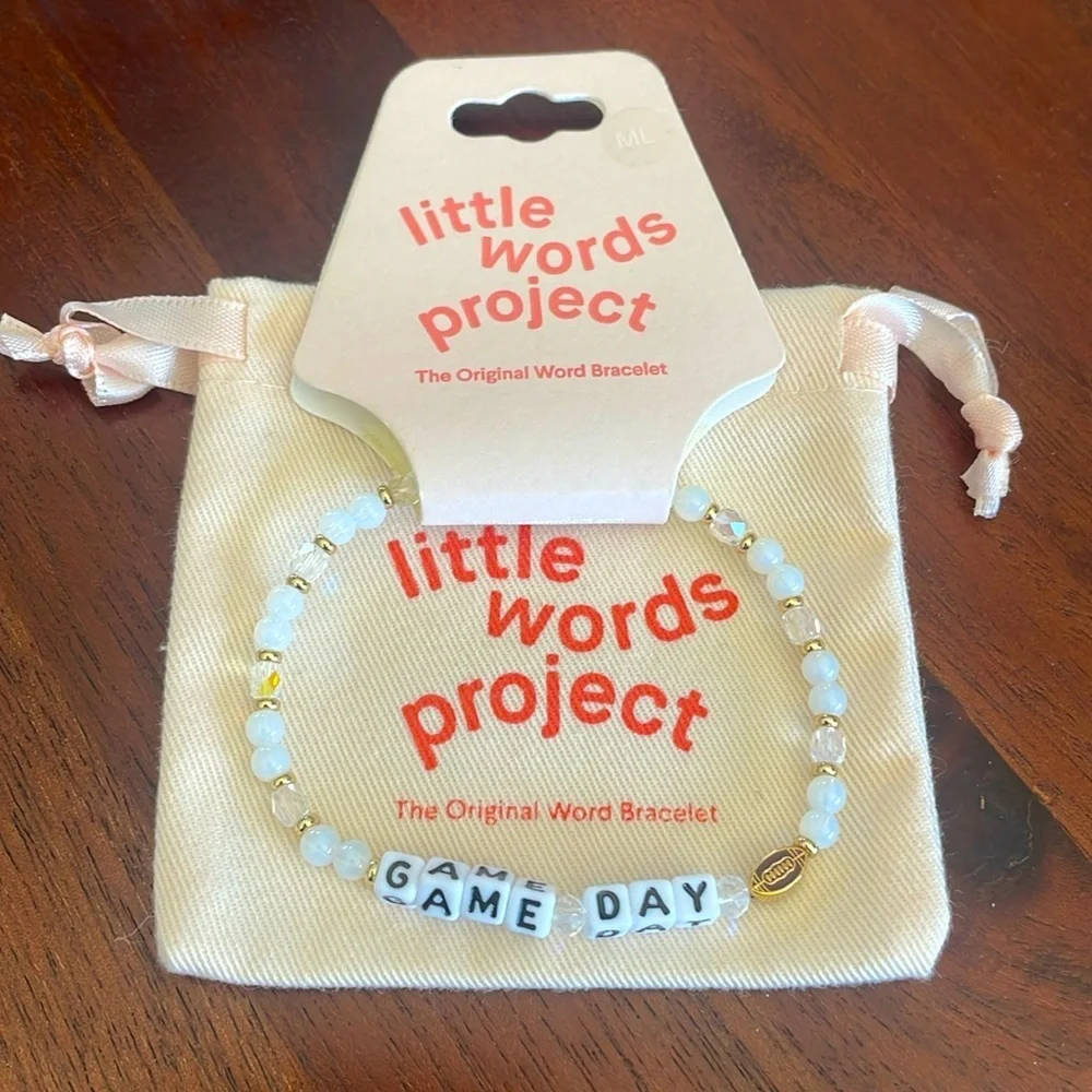 Little Words Project Game Day football bracelet new stretch fandom jewelry